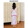 MAXRIENY优雅复古感抽褶缎面半裙鱼尾开衩半身裙子(货号:MS85SK020) 商品缩略图3