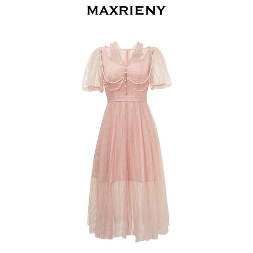 MAXRIENY夏日浪漫浪漫感连衣裙挂脖网纱裙子(货号:MS88DR276) 商品图4