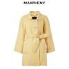 MAXRIENY鹅黄色廓形毛呢大衣冬季复古风衣(货号:MC87CT768) 商品缩略图4