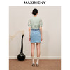 MAXRIENY竹叶提花牛仔半裙修身裙子(货号:MC88SK502) 商品缩略图3