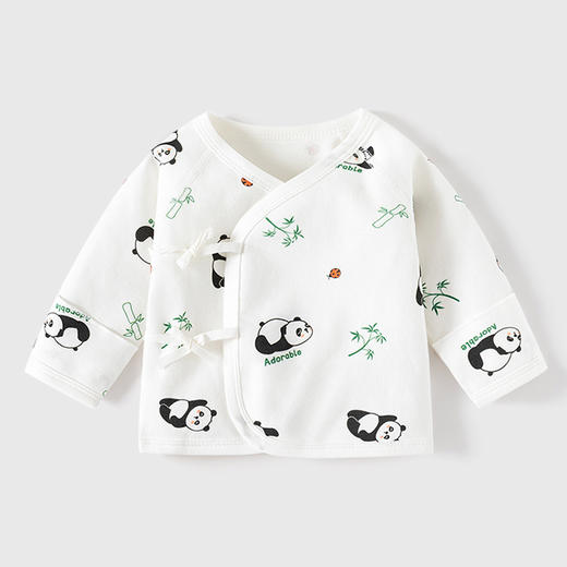 【四季款防尿湿婴儿半背衣】52码秋天新生儿衣服初生宝宝产房纯棉上衣春秋款和尚服 商品图0