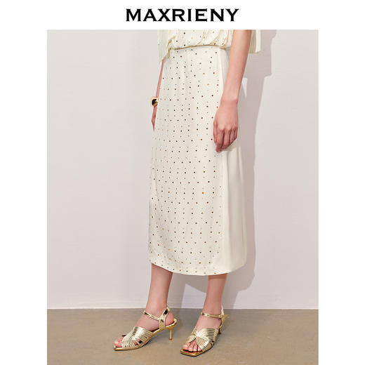 【Day Dreaming-主题纪念款】MAXRIENY*华丽风波点烫钻半裙(货号:MC85SK078) 商品图2