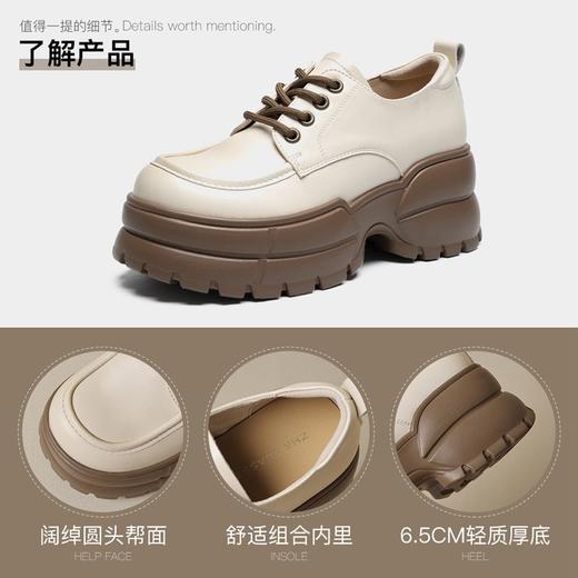 ZHR英伦风单鞋女厚底增高乐福鞋轻便松糕底单鞋玛丽珍鞋百搭jk鞋 商品图2
