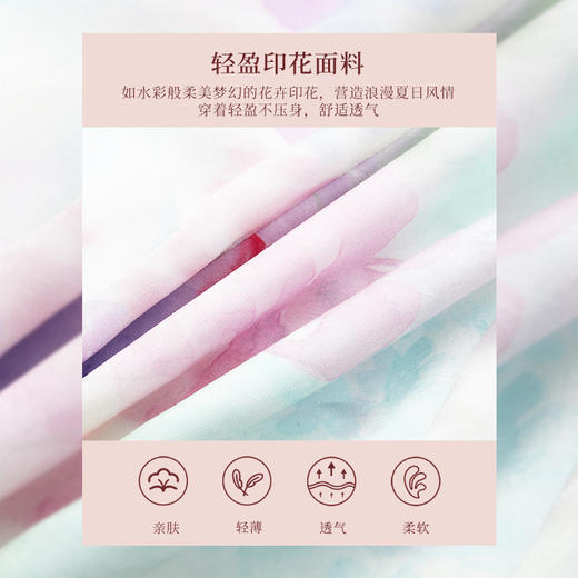 MAXRIENY小众鱼尾裙子甜美雪纺裙茶歇裙碎花连衣裙(货号:MS88DR286) 商品图3