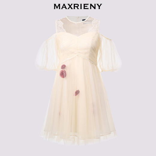 【商场同款】MAXRIENY*挂袖收腰甜美立体花连衣裙2024夏季新款(货号:MC85DR352) 商品图4