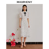 MAXRIENY甜美少女感露腰蝴蝶结连衣裙波点蕾丝裙(货号:MS88DR049) 商品缩略图2