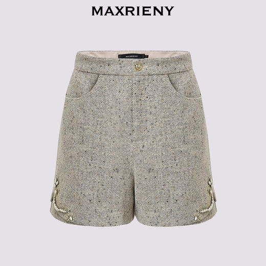 【主题纪念款】MAXRIENY*日常钉珠装饰小A型短裤2024秋冬新款(货号:MC85PA522) 商品图4