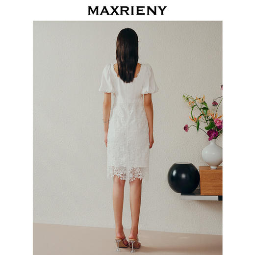 玛克门店发货:MAXRIENY立体蕾丝花边设计感连衣裙修身裙子(货号:MC88DR306) 商品图3