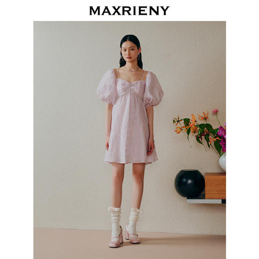 MAXRIENY法式甜美浪漫吊带连衣裙*抹胸裙子女(货号:MC88DR357) 商品图1