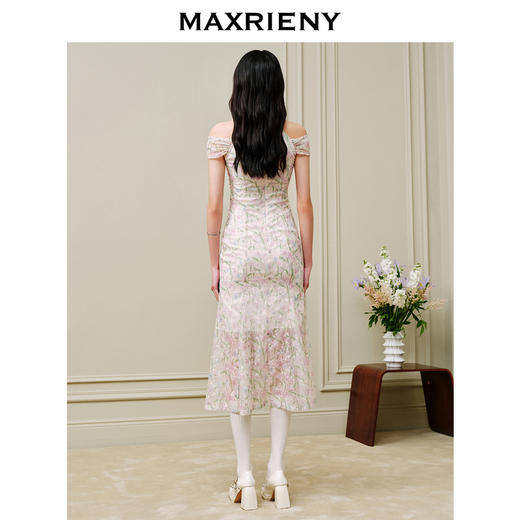 MAXRIENY仙美国风新中式印花连衣裙立领*裙子(货号:MC88DR380) 商品图3