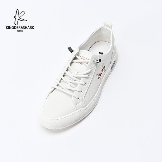 经典鲨2024年秋季新款韩版男士平底一脚蹬舒适休闲板鞋KW08-D33061 商品图4