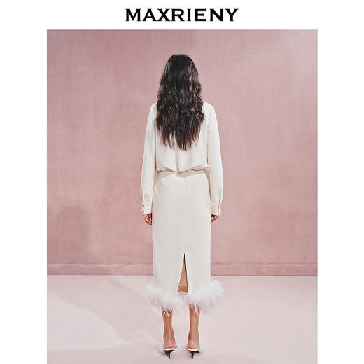 【秀场抢先款】MAXRIENY*休闲V领花苞衬衫钉珠装饰上衣女(货号:MC85TP520) 商品图3