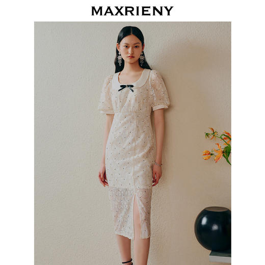 MAXRIENY复古赫本*裙收腰显瘦连衣裙(货号:MC88DR284) 商品图2
