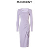 MAXRIENY*优雅浪漫修身长款开叉系带毛织连衣裙(货号:MC88DR786) 商品缩略图4