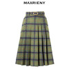 MAXRIENY复古学院风A摆中长格纹百褶半裙冬款羊毛裙(货号:MC88SK804) 商品缩略图4