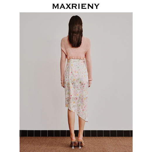 MAXRIENY法式浪漫感碎花连衣裙夏款褶皱吊带裙子(货号:MC88DR363) 商品图3