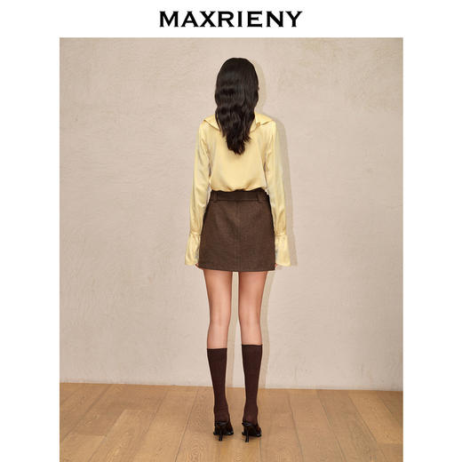 MAXRIENY宫廷甜美绒感缎面雪纺衫甜美宫廷上衣(货号:MC88TP787) 商品图3