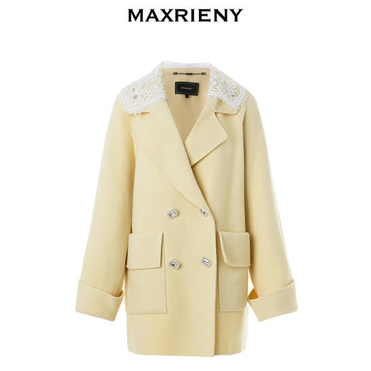 MAXRIENY*复古宽松廓形羊毛毛呢外套刺绣大衣(货号:MC88CT759) 商品图4