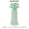 MAXRIENY香颂四叶草连衣裙薄荷曼波风穿搭茶歇裙(货号:MC88DR286) 商品缩略图4