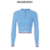 MAXRIENY小立领拉链套头针织修身收腰上衣女(货号:MC88SW587) 商品缩略图4