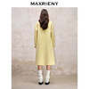 MAXRIENY*复古感淡黄直身羊毛大衣冬季长款外套(货号:MS88CT525) 商品缩略图3