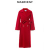MAXRIENY极简垂坠感直身大衣长款双面呢羊毛外套(货号:MS88CT517) 商品缩略图4