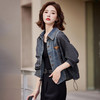 休闲洋气时尚宽松，小个子牛仔衬衫拼接短外套HR-YLFS8939 商品缩略图1