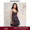 MAXRIENY辣妹风黑底粉花吊带连衣裙(货号:MC88DR549) 商品缩略图0
