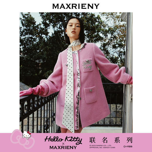 【MAXRIENY x Hello Kitty联名系列】长款小香外套2023冬(货号:MC88CT775) 商品图0