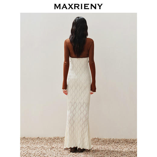 【异域·摩洛哥-商场同款】MAXRIENY复古浪漫鱼尾钉珠连衣裙长款(货号:MC85DR282) 商品图3