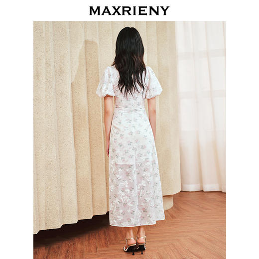 MAXRIENY新中式手工盘扣连衣裙复古国风开衩裙子(货号:MS85DR031) 商品图3