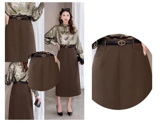 女装24秋冬新品开叉半身裙2235-E8510 商品图1