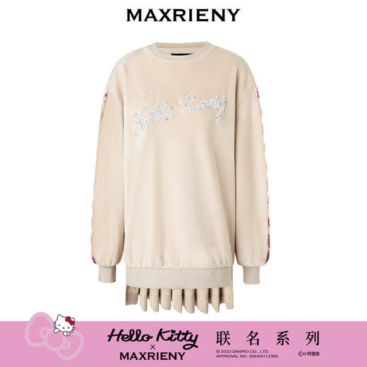 【MAXRIENY x Hello Kitty联名系列】绣花钉珠卫衣(货号:MC88TP795) 商品图0