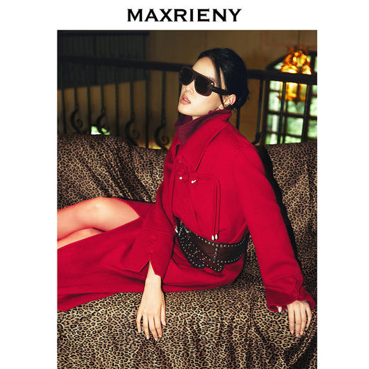 [东方新摩登]MAXRIENY东方红韵大衣韵味贵雅中式盘扣外套秋冬新款(货号:MS85CT508) 商品图1