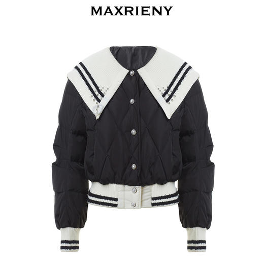 MAXRIENY*复古学院风羽绒服收腰短款尖领外套(货号:MS88DC525) 商品图4
