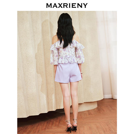 MAXRIENY*复古感短裤裙裙裤高腰廓形感显瘦显高(货号:MS85PA018) 商品图3