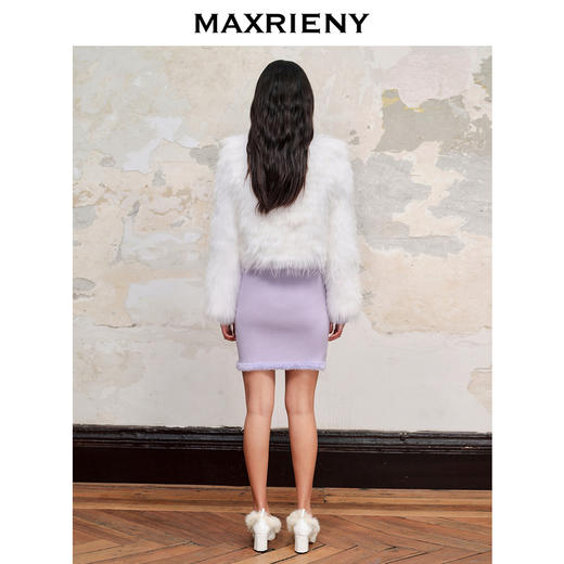 【商场同款】MAXRIENY名媛富家千金风外套冬款名媛气质貉子毛皮草(货号:MC88FU504) 商品图3