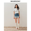 【静奢度假-商场同款】MAXRIENY华丽甜美感镂空刺绣钉珠T恤短袖女(货号:MC85TS259) 商品缩略图1