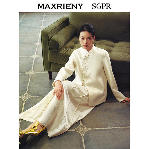 [东方新摩登]MAXRIENY三生蝶外套2024秋冬新款复古新中式羊毛上衣(货号:MS85JA533) 商品图3