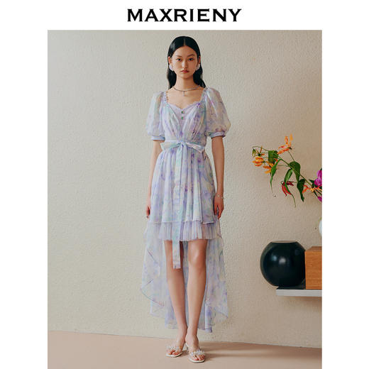 蝴蝶仙紫系列2.0MAXRIENY森系精灵风拖尾连衣裙(货号:MC88DR315) 商品图3