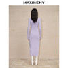 MAXRIENY*优雅浪漫修身长款开叉系带毛织连衣裙(货号:MC88DR786) 商品缩略图3