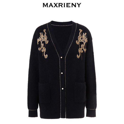 MAXRIENY*巴洛克龙图腾刺绣钉珠外套冬款开衫(货号:MS88JA772) 商品图4