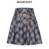 MAXRIENY*复古学院风格纹半裙百褶高腰短裙(货号:MC88SK601) 商品缩略图4