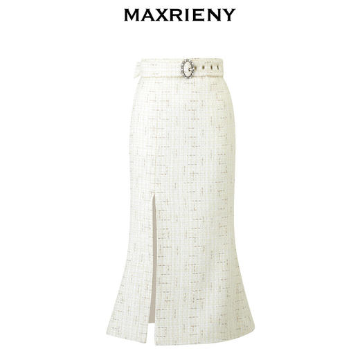 MAXRIENY*优雅复古感鱼尾开衩花纱半裙(货号:MS85SK007) 商品图4