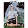 蝴蝶仙紫系列2.0MAXRIENY森系精灵泡泡袖雪纺衫(货号:MC88TP369) 商品缩略图2