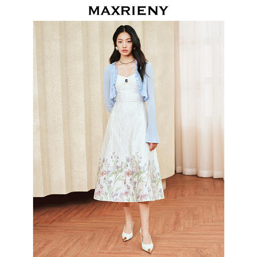 【商场同款】MAXRIENY气质复古感手工钉珠截短外套轻薄上衣女(货号:MS85JA251) 商品图1