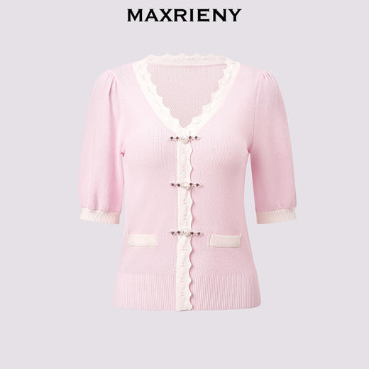【异域·摩洛哥-商场同款】MAXRIENY华丽盘扣甜美波浪花边上衣(货号:MC85SW318) 商品图4