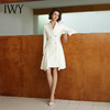 IWY/白色长袖V领职业装裙小香风气质*时尚女神范OL显瘦连衣裙女Q14304 商品缩略图2