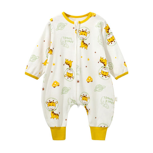 丸图儿童新款纯棉婴儿分腿睡袋双向拉链宝宝居家睡衣防踢被春秋款连体80-110 商品图4
