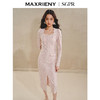 【商场同款】MAXRIENY*浪漫感连衣裙2024秋冬钉珠珍珠蕾丝长裙(货号:MS85DR501) 商品缩略图2